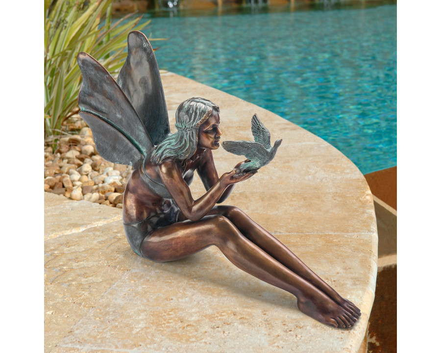 Toscano Bird Fairy Large Garden Statue