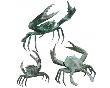 Toscano - Set of 3 Crab Garden Statues