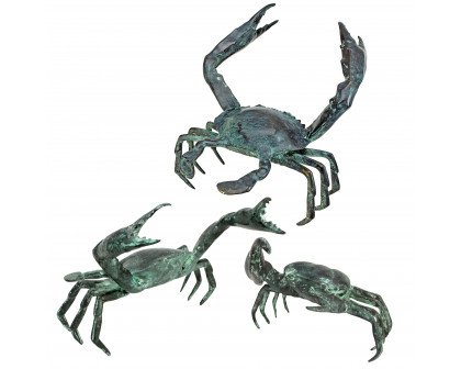 Toscano - Set of 3 Crab Garden Statues