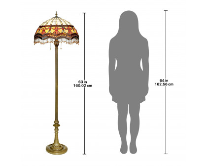 Toscano - Victorian Parlor Tiffany-Style Floor Lamp