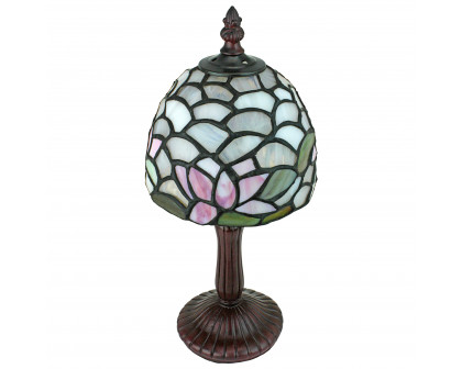 Toscano - Lotus of Monet Tiffany-Style Garden Petite Table Lamp in Stained Glass