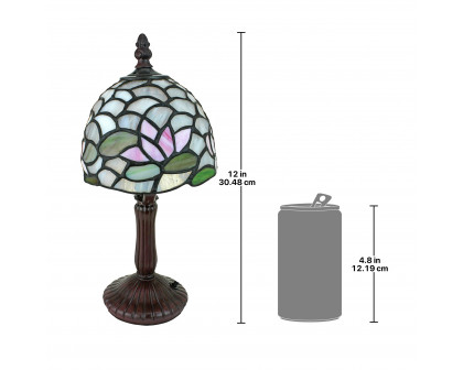 Toscano - Lotus of Monet Tiffany-Style Garden Petite Table Lamp in Stained Glass