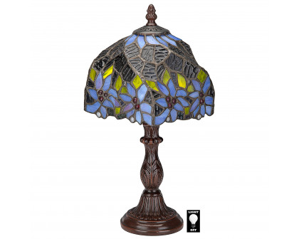 Toscano - American Dogwood Tiffany-Style Lamp in Stained Glass