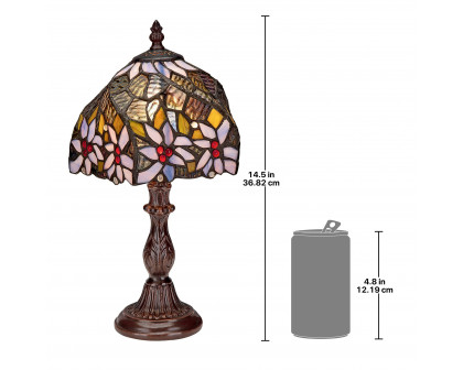 Toscano - American Dogwood Tiffany-Style Lamp in Stained Glass