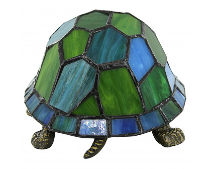 Toscano - Wisdom and Wealth Turtle Illuminated Lamp in Stained Glass