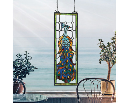 Toscano - Pleasant Peacock Stained Glass Window