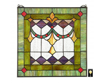 Toscano - Victorian Swag Tiffany-Style Stained Glass Window