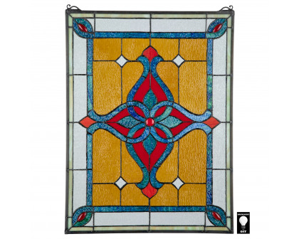 Toscano - Saint Katherine Row Tiffany-Style Stained Glass Window