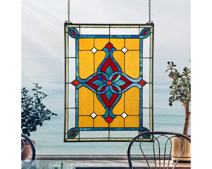 Toscano - Saint Katherine Row Tiffany-Style Stained Glass Window