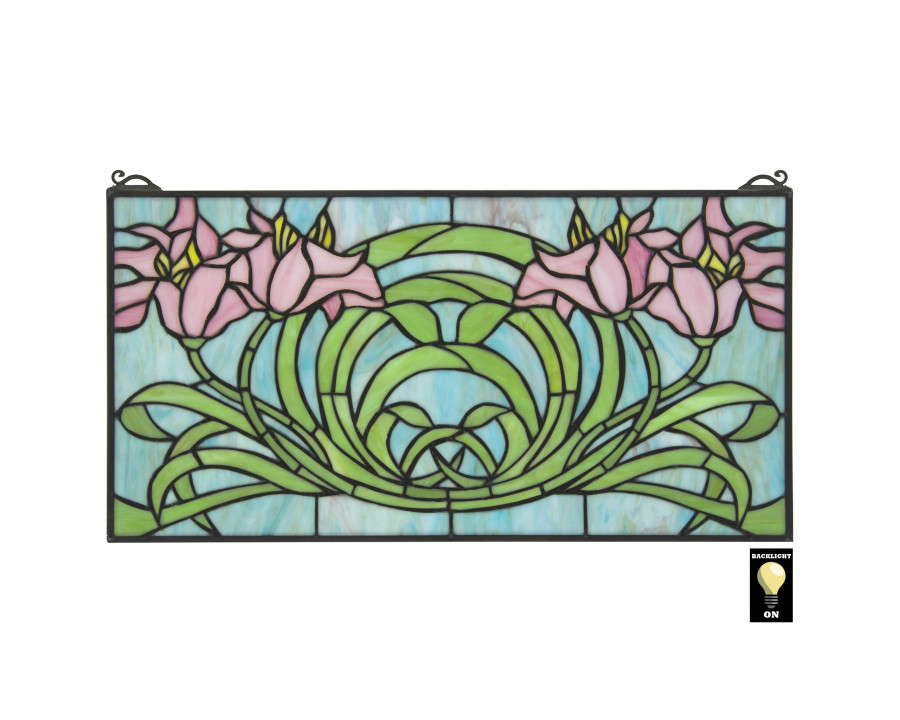 Toscano - Beaucoup de Fleurs Tiffany-Style Stained Glass Window