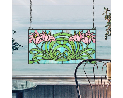 Toscano - Beaucoup de Fleurs Tiffany-Style Stained Glass Window