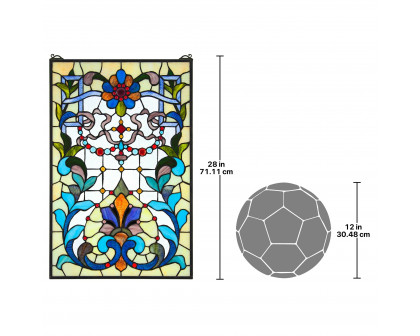 Toscano - Bonifacio Tiffany-Style Stained Glass Window