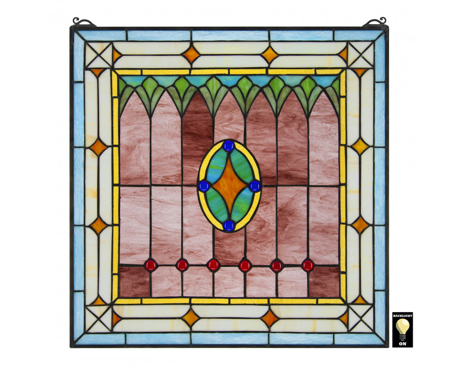 Toscano - Craftsman Tiffany-Style Stained Glass Window