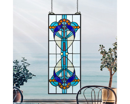 Toscano - Bauhaus Modern Tiffany-Style Stained Glass Window