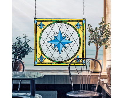 Toscano - Compass Rose Stained Glass Window