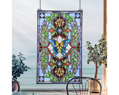 Toscano - Butterfly Utopia Tiffany-Style Stained Glass Window