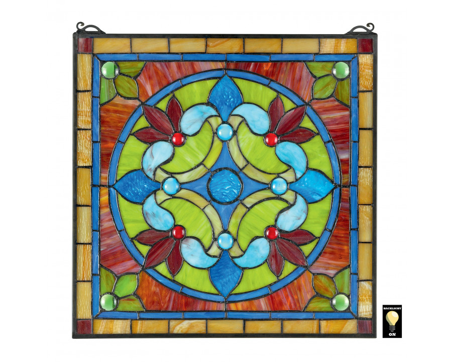 Toscano - Casino Palais Tiffany-Style Stained Glass Window