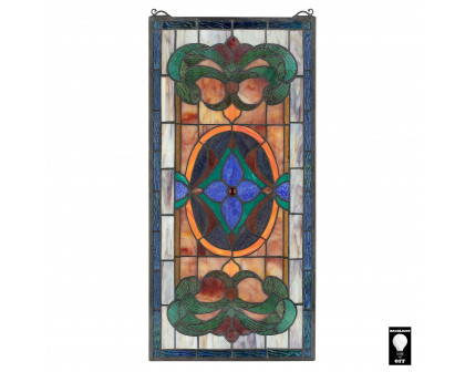 Toscano - Sainte-Genevieve Tiffany-Style Stained Glass Window