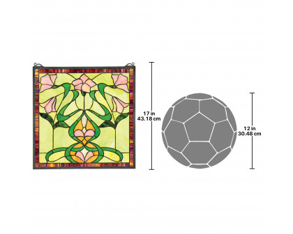 Toscano - Nouveau Lily Stained Glass Window