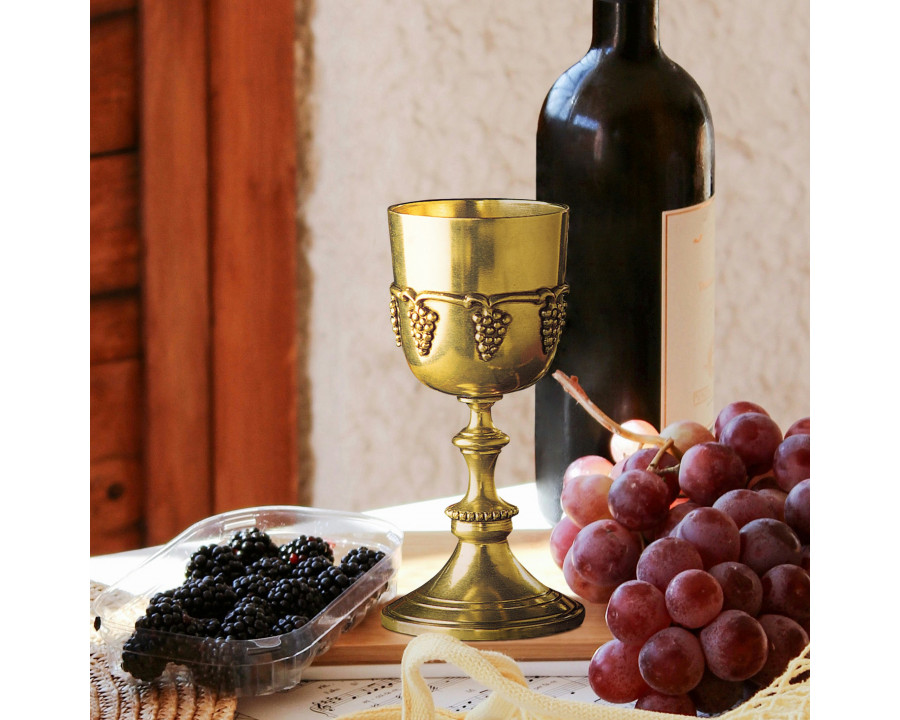 Toscano - Grape Harvest Goblet in Brass