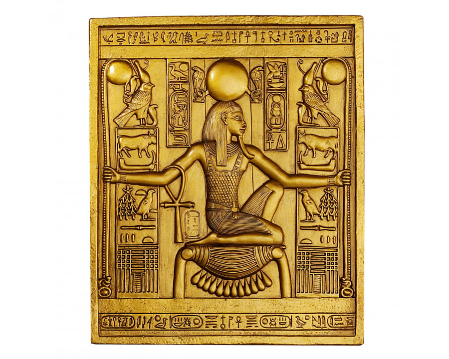 Toscano Egyptian Temple Stele Wall Plaque - Tutankhamen