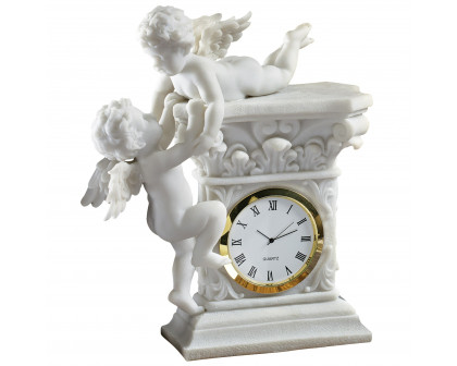 Toscano - Baroque Twin Cherubs Desktop Clock