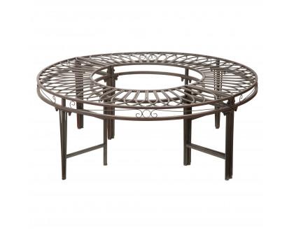 Toscano - Gothic Roundabout Garden Bench in Steel