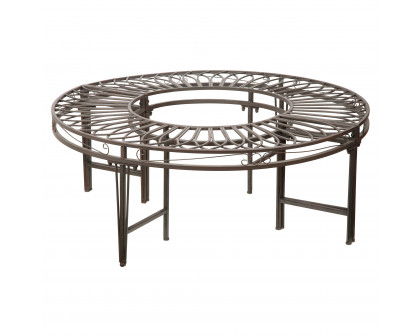 Toscano - Gothic Roundabout Garden Bench in Steel