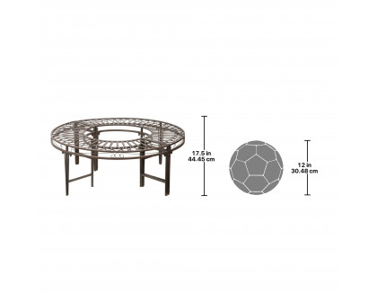 Toscano - Gothic Roundabout Garden Bench in Steel