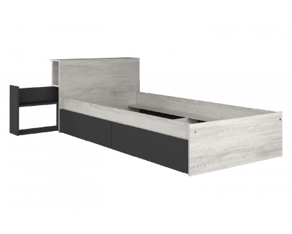 Trasman Jazz Single Bed with Drawers and Nightstand - 90x200cm