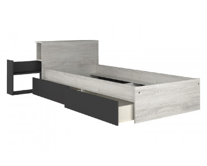 Trasman Jazz Single Bed with Drawers and Nightstand - 90x200cm