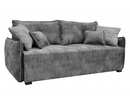 UA Collection - Nino Pillow Top Arms Convertible Sofa Bed in Gray, Fabric