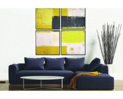 Whiteline - Amarillo 4-Piece Canvas Wall Art in Multicolor