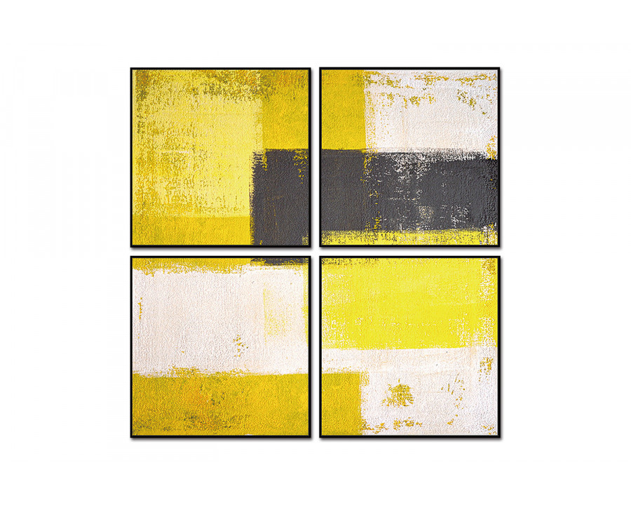 Whiteline - Amarillo 4-Piece Canvas Wall Art in Multicolor