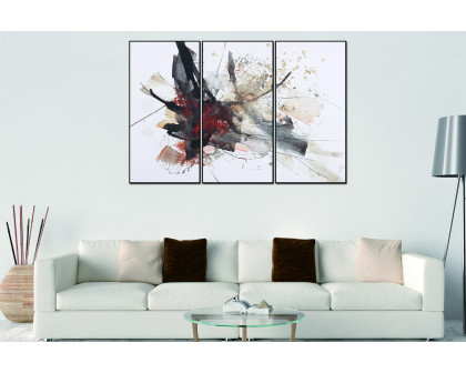 Whiteline - Freya 3-Piece Canvas Wall Art in Multicolor