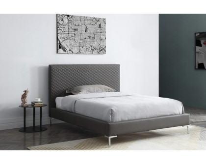 Whiteline Liz Full Size Bed - Dark Gray