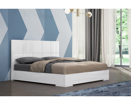 Whiteline Anna King Size Bed - White