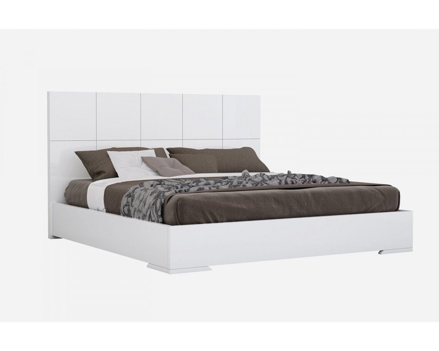 Whiteline Anna King Size Bed - White