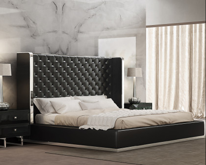 Whiteline Abrazo King Size Bed - Black