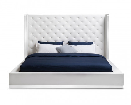 Whiteline Abrazo King Size Bed - White