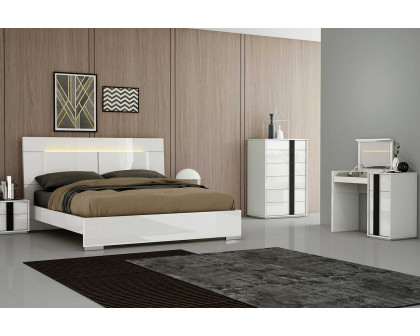 Whiteline Kimberly King Size Bed - White