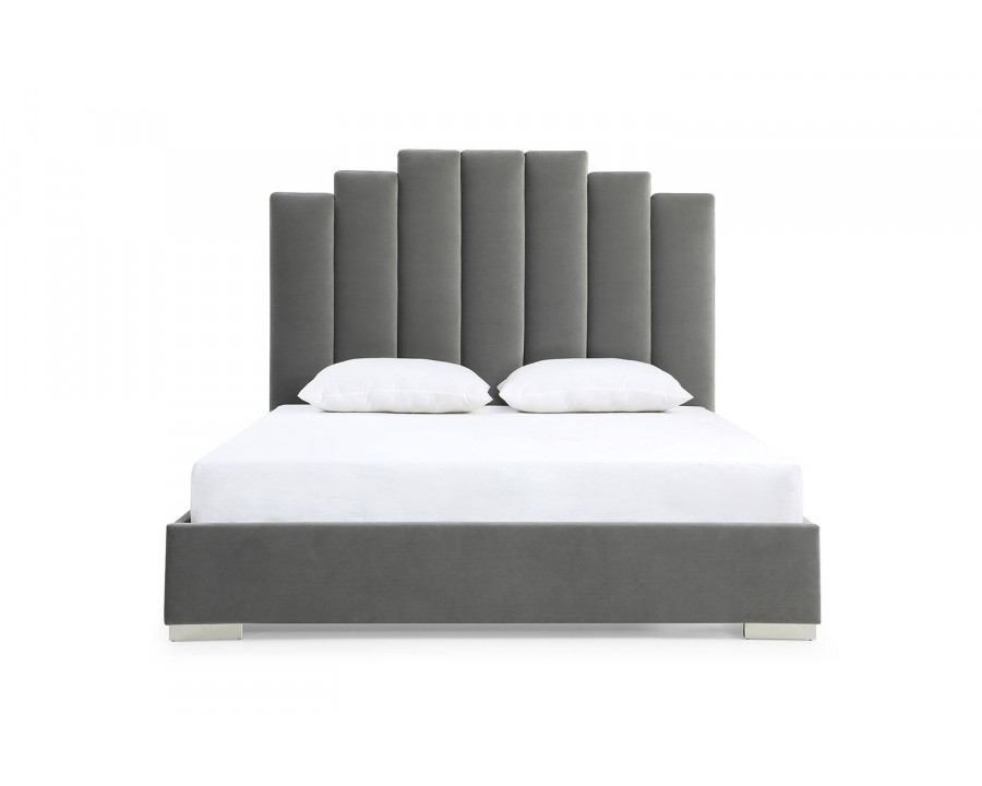 Whiteline Jordan King Size Bed - Gray