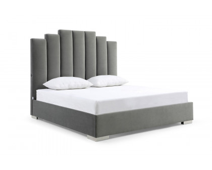 Whiteline Jordan King Size Bed - Gray