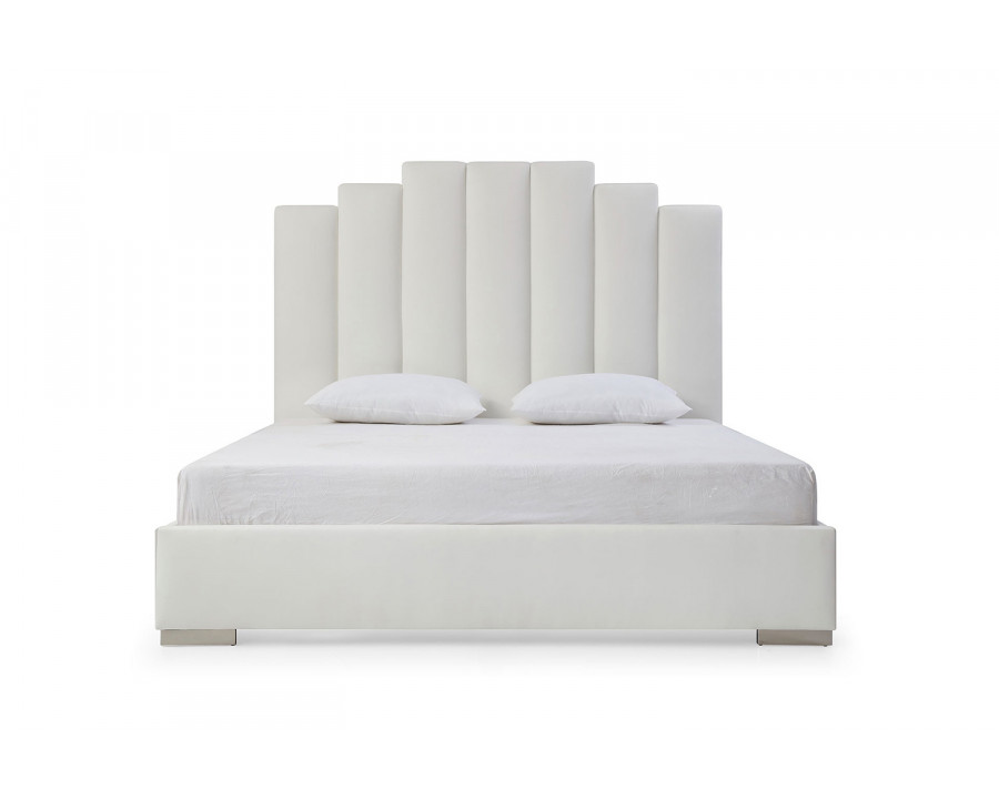 Whiteline Jordan King Size Bed - White