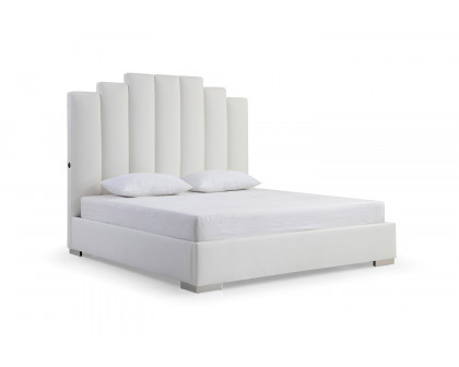 Whiteline Jordan King Size Bed - White