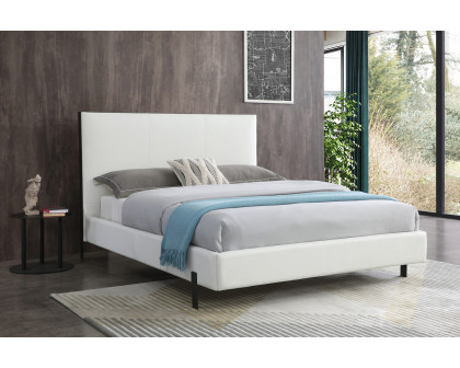 Whiteline Hollywood King Size Bed - White