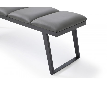 Whiteline Ethan Bench - Dark Gray