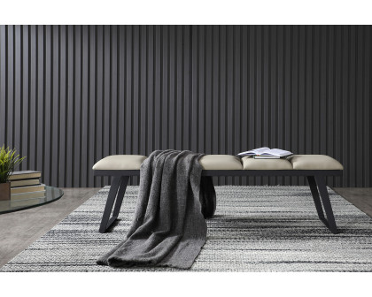 Whiteline Ethan Bench - Light Gray