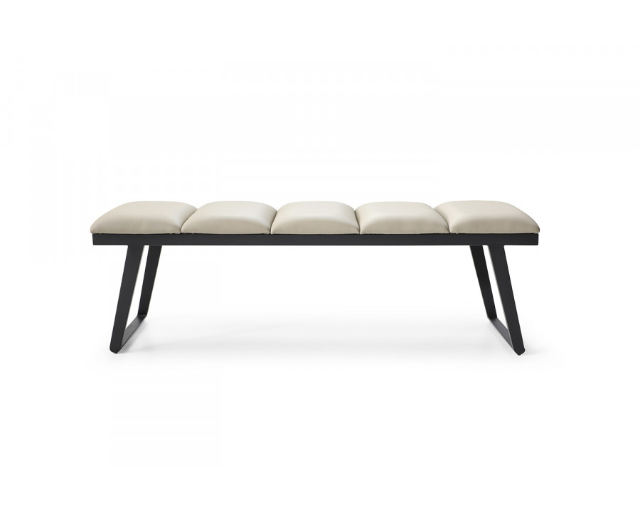 Whiteline Ethan Bench - Light Gray