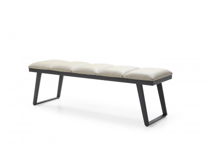 Whiteline Ethan Bench - Light Gray